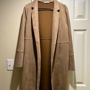 Faux suede coat, like new!